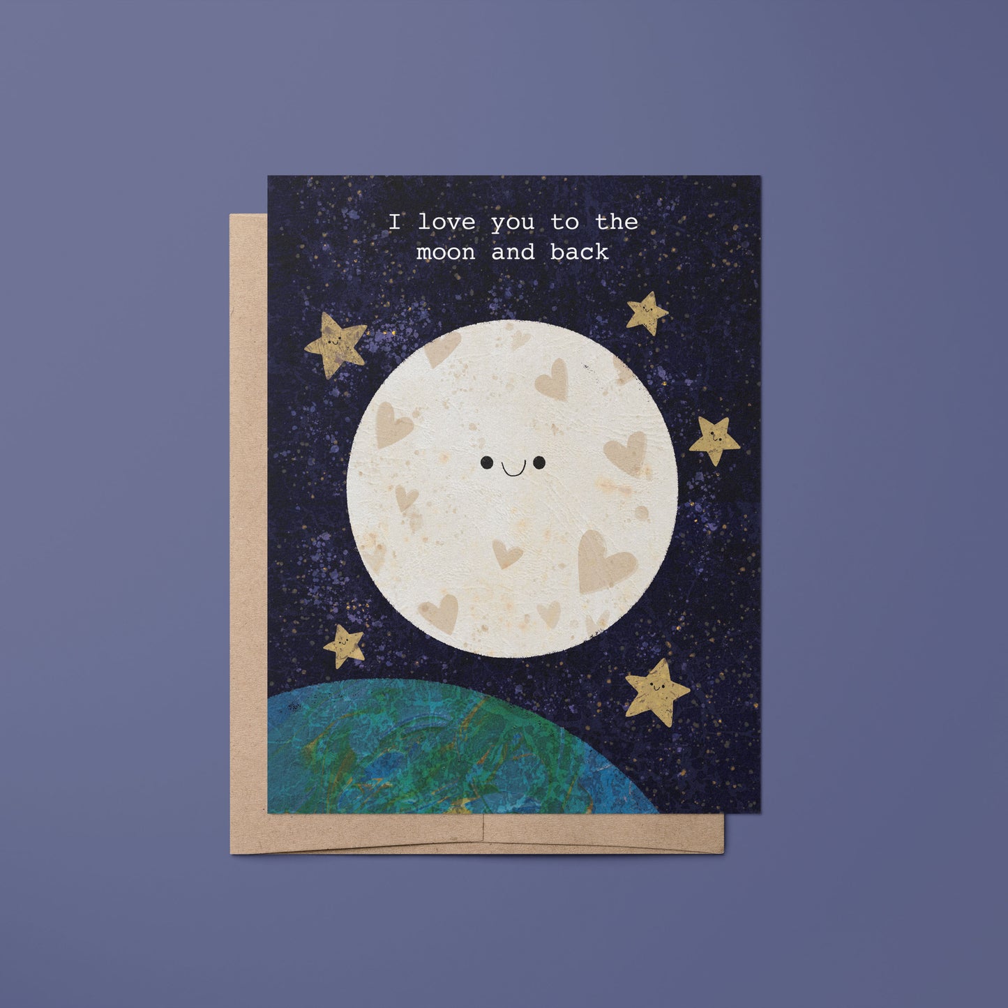 "Love you to the Moon and back" Greeting Card